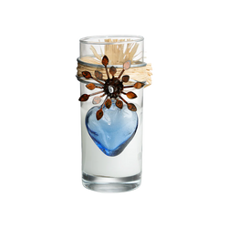 Jan Barboglio Adelita Sacred Heart Candle - Azul