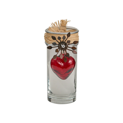 Jan Barboglio Adelita Sacred Heart Candle - Rojo
