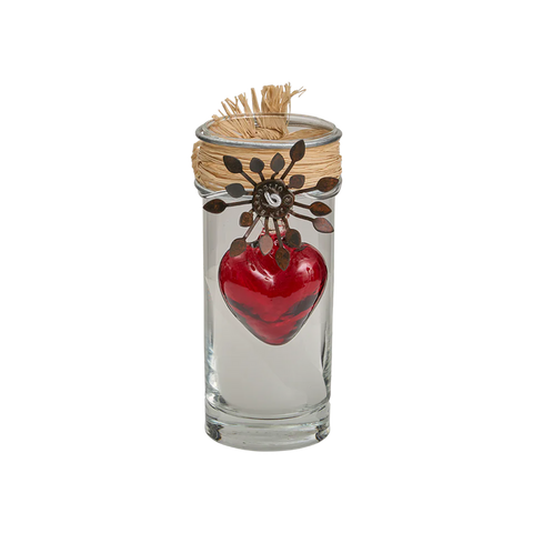 Jan Barboglio Adelita Sacred Heart Candle - Rojo