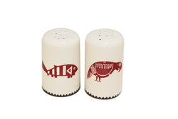 Mimbreño Salt & Pepper -"Fish and Parrot" Design