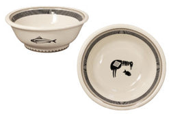 Mimbreño Serving Bowl -"Bird Eating Fish" Design
