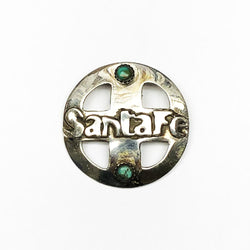 Catherine Maziere "SANTA FE RAILROAD" Pin/Pendant with Turquoise