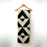 Throw Blanket or Wrap - Reverse - Black & Linen