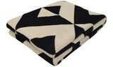 Throw Blanket or Wrap - Reverse - Black & Linen