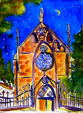 Sandy Vaillancourt, "Loreto Chapel at Night" FRAMED PRINT